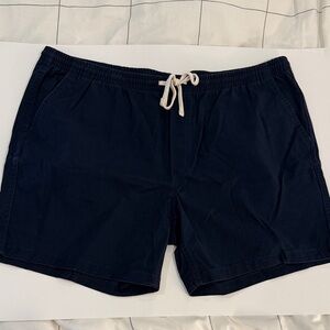 Lands' End Navy Elastic Waist Shorts